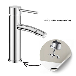 Miscelatore monocomando bidet jazz installazione rapida piletta click clack *** finitura- cromato, confezione 1