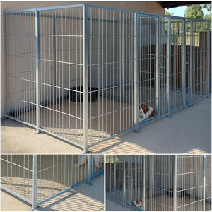 2 box per cani da esterno con zincatura a caldo ciascuno da 200x200x altezza 180 cm