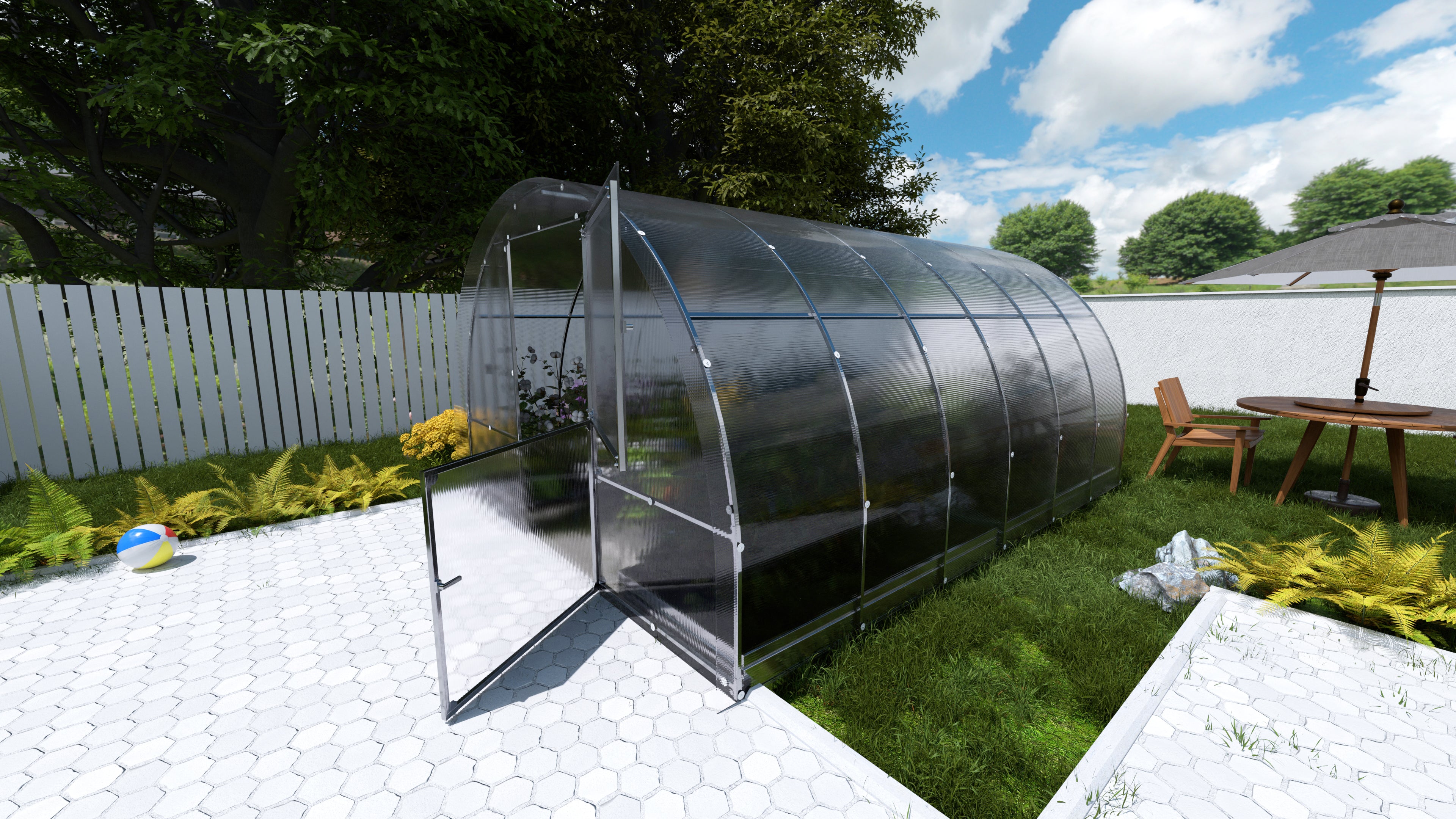 Serre da giardino robuste KLASIKA EASY 3 x 4 m (12 m²), 4 mm con rivestimento in policarbonato