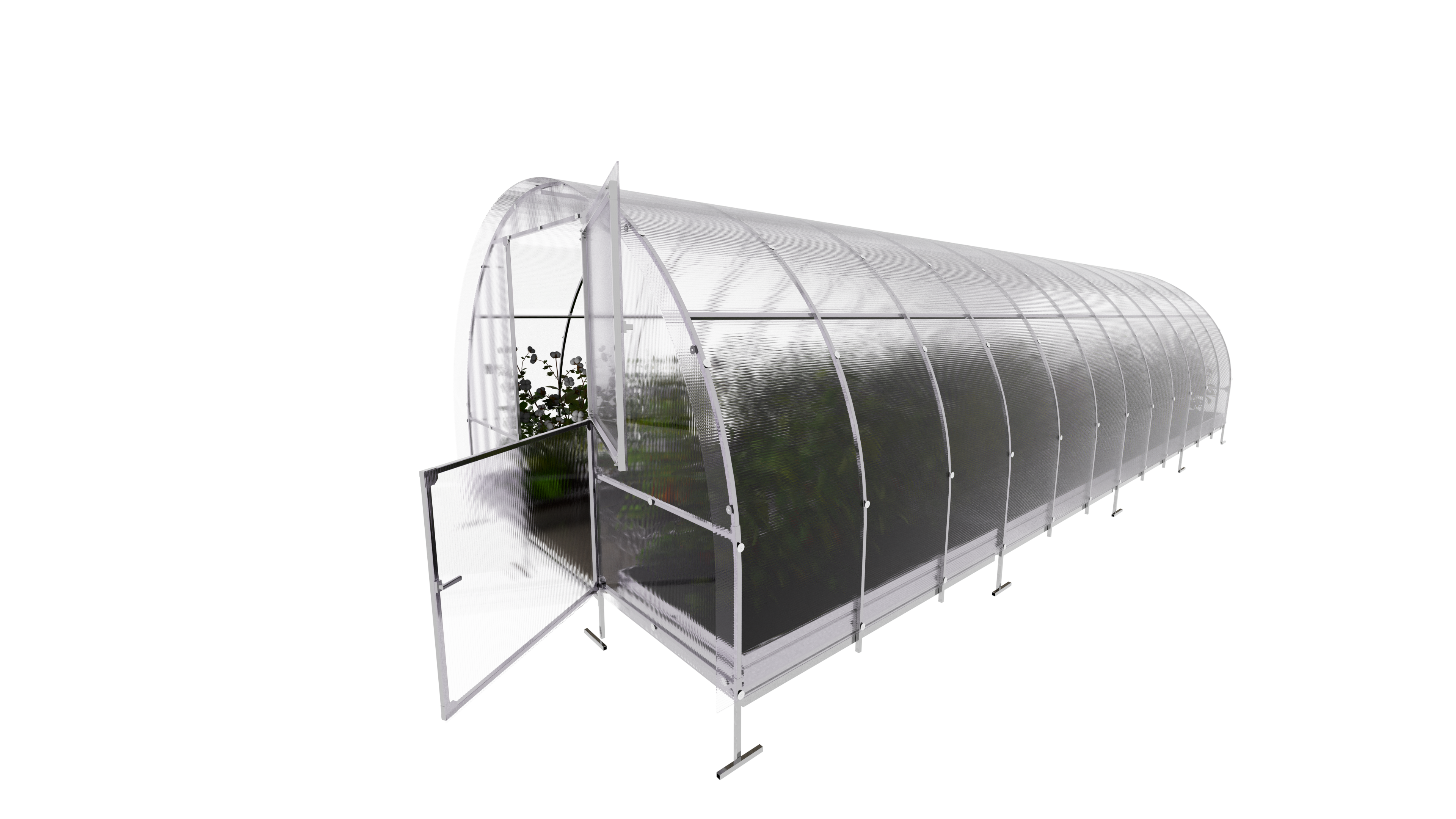 Serre da giardino robuste KLASIKA EASY 3 x 8 m (24 m²), 6 mm con rivestimento in policarbonato