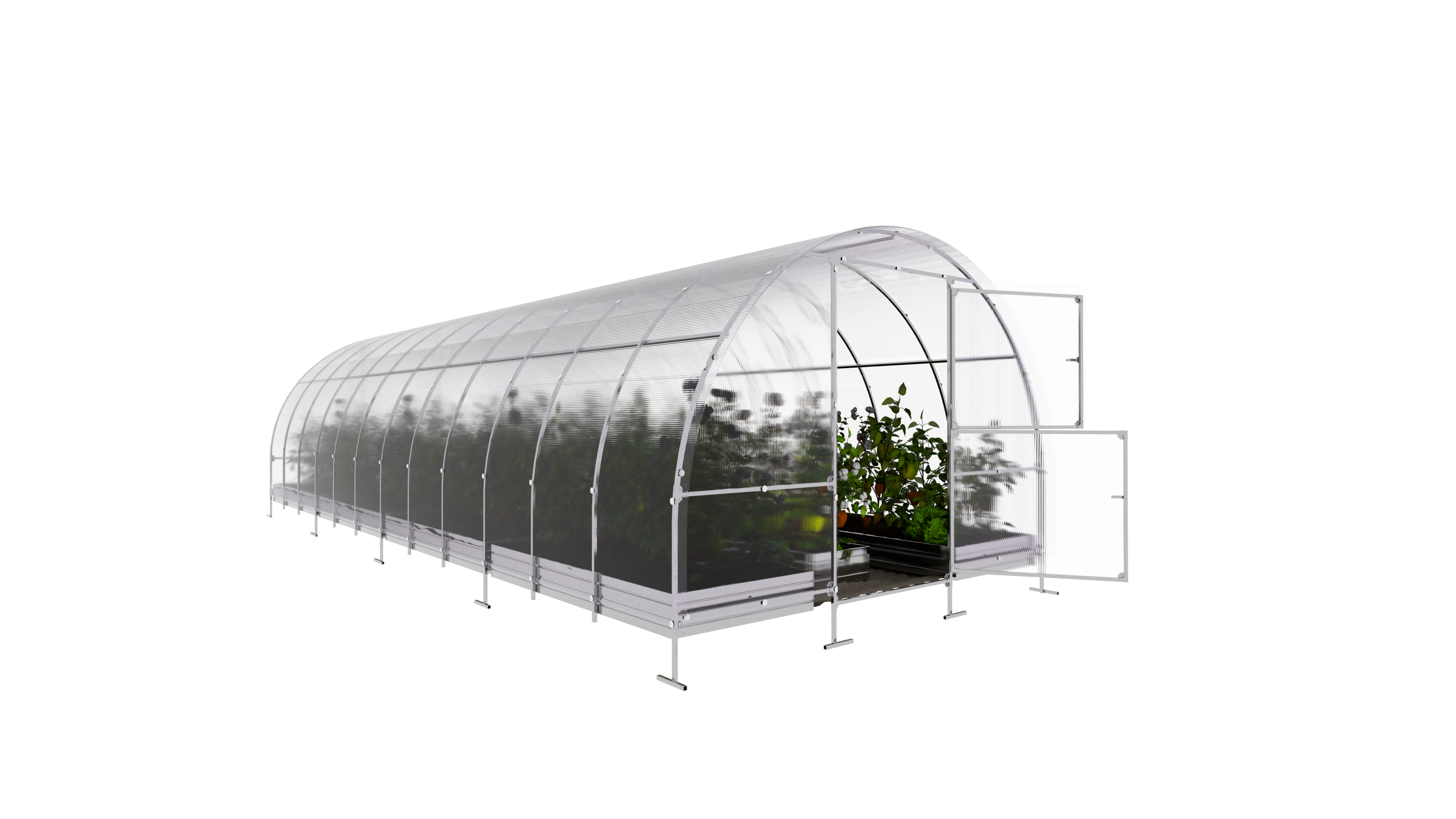 Serre da giardino robuste KLASIKA EASY 3 x 8 m (24 m²), 6 mm con rivestimento in policarbonato