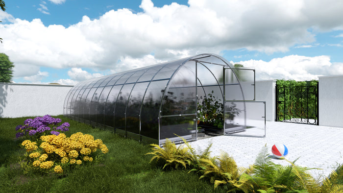 Serre da giardino robuste KLASIKA EASY 3 x 8 m (24 m²), 6 mm con rivestimento in policarbonato