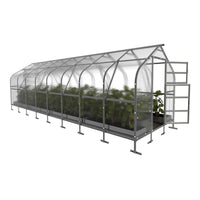 Serre da giardino robuste KLASIKA*DROP 20m2, 2,5m x 8m, 4 mm con rivestimento in policarbonato