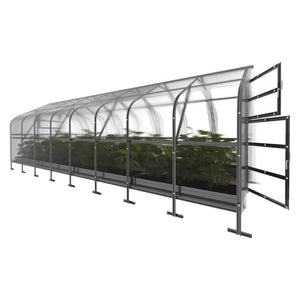 Serre da giardino robuste KLASIKA*DROP 20m2, 2,5m x 8m, 4 mm con rivestimento in policarbonato