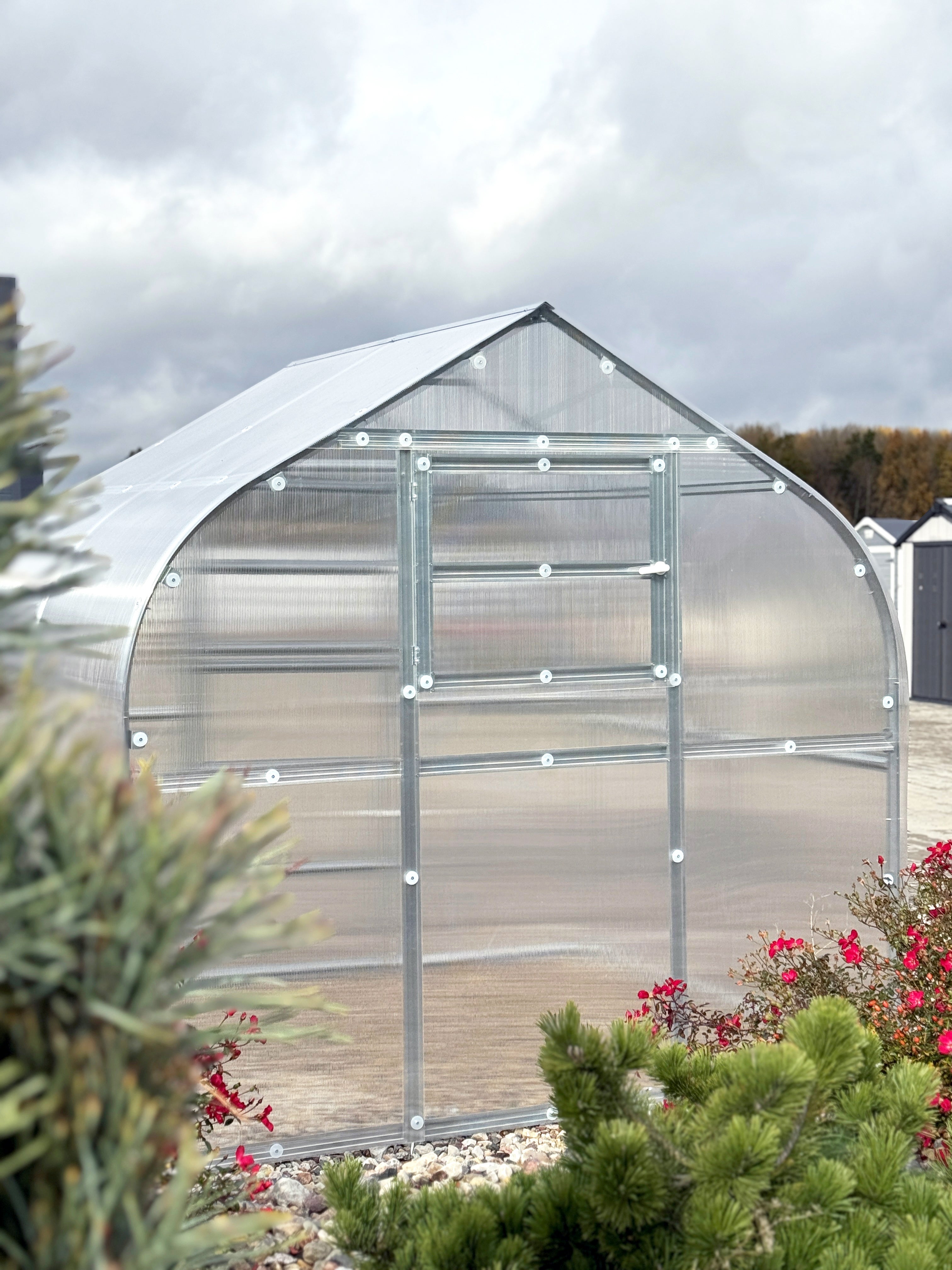 Serre da giardino robuste KLASIKA*DROP 15m2, 2,5m x 6m, 4 mm con rivestimento in policarbonato