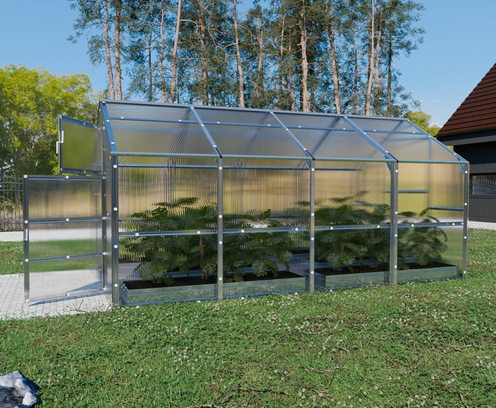 Serre da giardino robuste KLASIKA BERNARD 2,35 x 4 m (9,4 m²), 4 mm con rivestimento in policarbonato