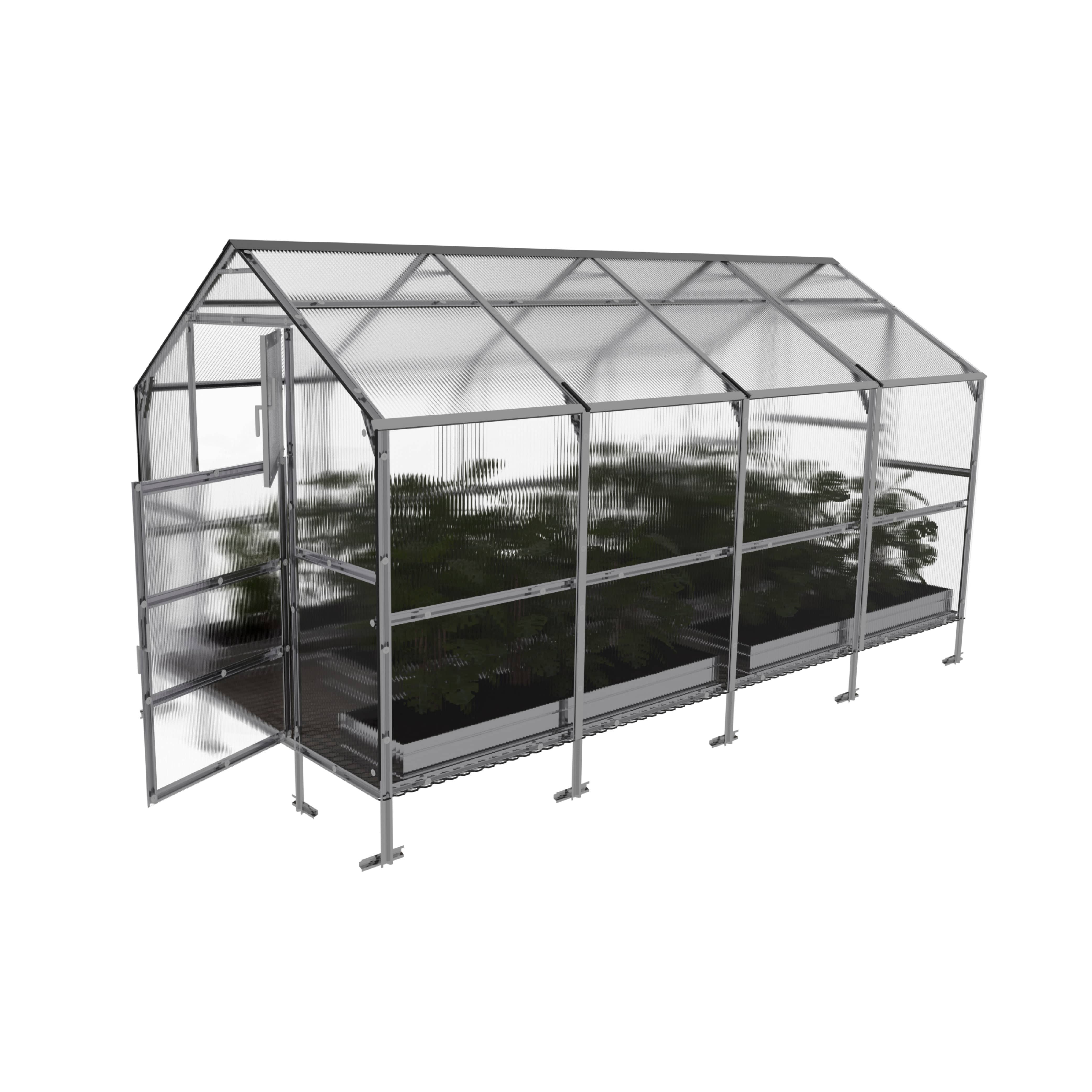 Serre da giardino robuste KLASIKA BERNARD 2,35 x 4 m (9,4 m²), 4 mm con rivestimento in policarbonato