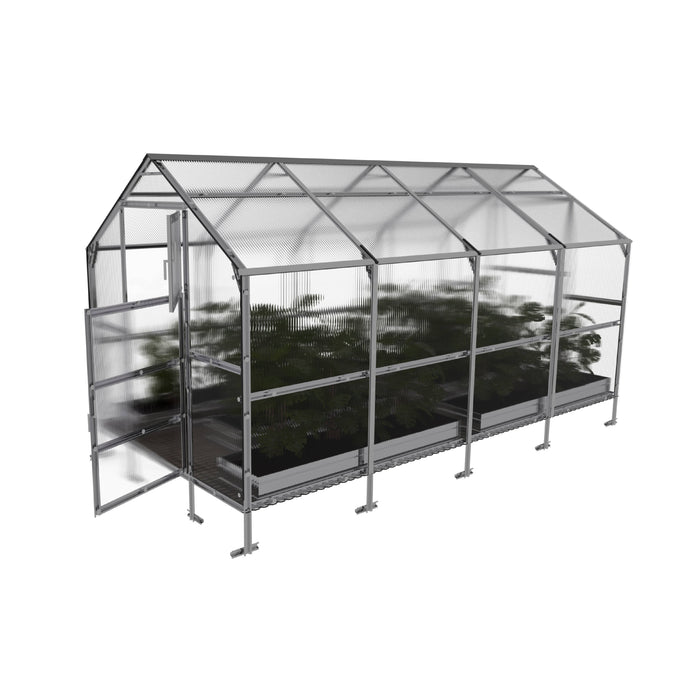 Serre da giardino robuste KLASIKA BERNARD 2,35 x 4 m (9,4 m²), 4 mm con rivestimento in policarbonato