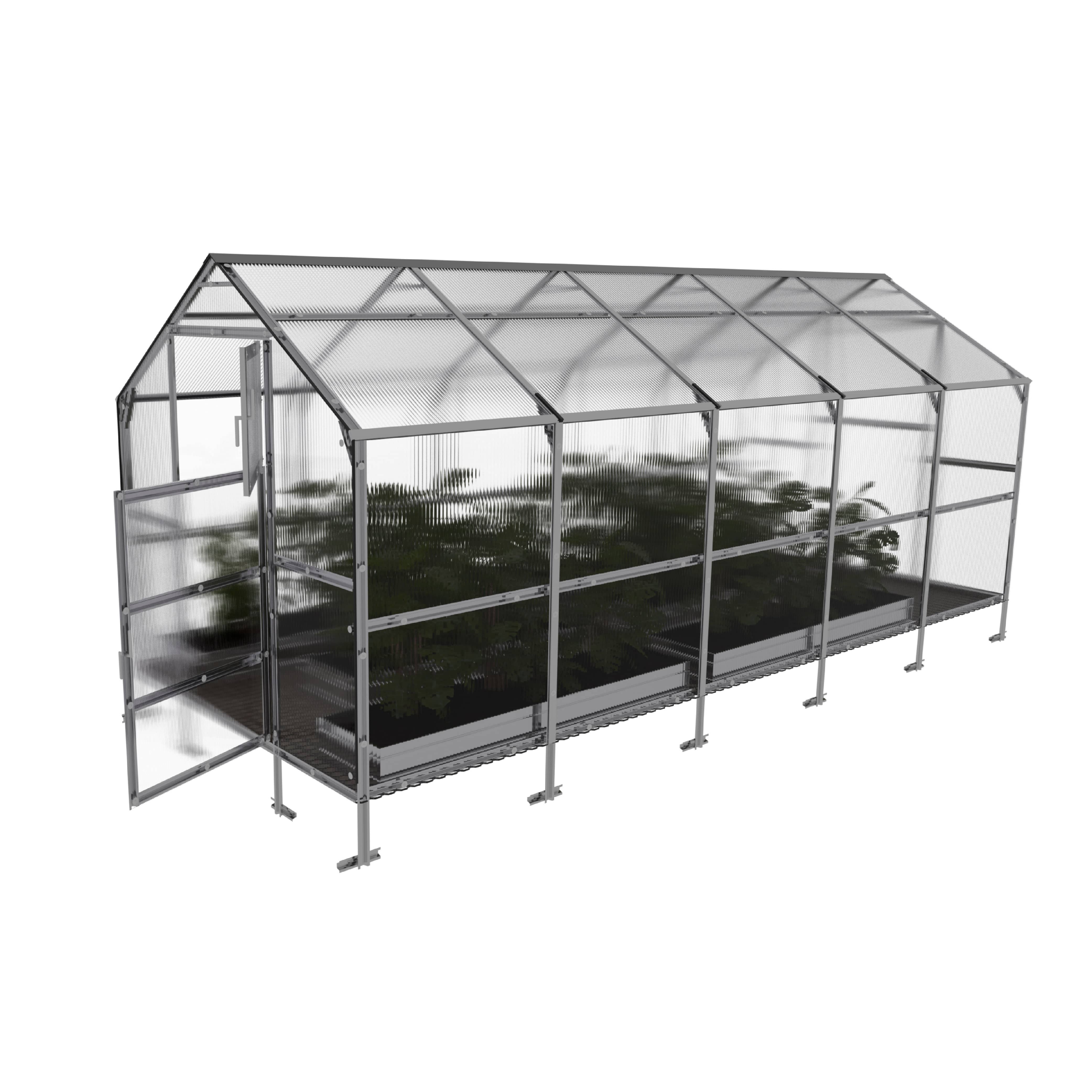 Serre da giardino robuste KLASIKA BERNARD 2,35 x 5 m (11,75 m²), 6 mm con rivestimento in policarbonato