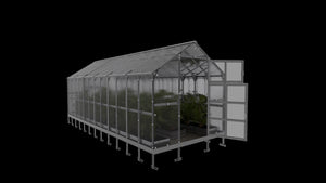 Serre da giardino robuste KLASIKA HOUSE 2,35 x 6,12 m (14,38 m²), 6 mm con rivestimento in policarbonato