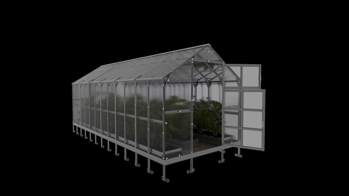 Serre da giardino robuste KLASIKA HOUSE 2,35 x 6,12 m (14,38 m²), 6 mm con rivestimento in policarbonato