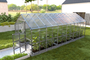 Serre da giardino robuste KLASIKA HOUSE 2,35 x 6,12 m (14,38 m²), 6 mm con rivestimento in policarbonato