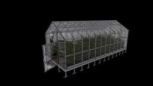 Serre da giardino robuste KLASIKA HOUSE 2,35 x 6,12 m (14,38 m²), 6 mm con rivestimento in policarbonato