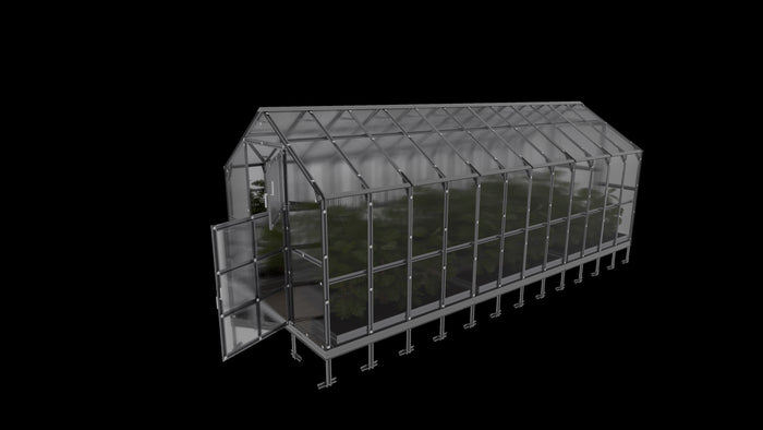 Serre da giardino robuste KLASIKA HOUSE 2,35 x 6,12 m (14,38 m²), 6 mm con rivestimento in policarbonato