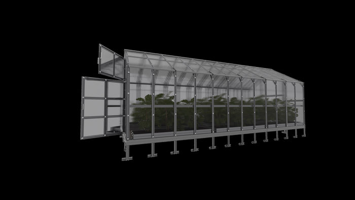 Serre da giardino robuste KLASIKA HOUSE 2,35 x 6,12 m (14,38 m²), 6 mm con rivestimento in policarbonato