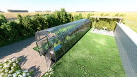 Serre da giardino robuste KLASIKA SLIM 2 x 10 m (20 m²) , 4 mm con rivestimento in policarbonato