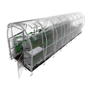 Serre da giardino robuste KLASIKA SLIM 2 x 8 m (16 m²) , 6 mm con rivestimento in policarbonato