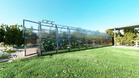 Serre da giardino robuste KLASIKA SLIM 2 x 10 m (20 m²) , 6 mm con rivestimento in policarbonato