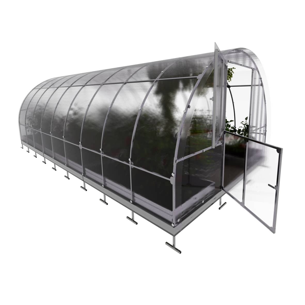 Serre da giardino robuste KLASIKA TUBE 3 x 6 m (18 m²), 6 mm con rivestimento in policarbonato