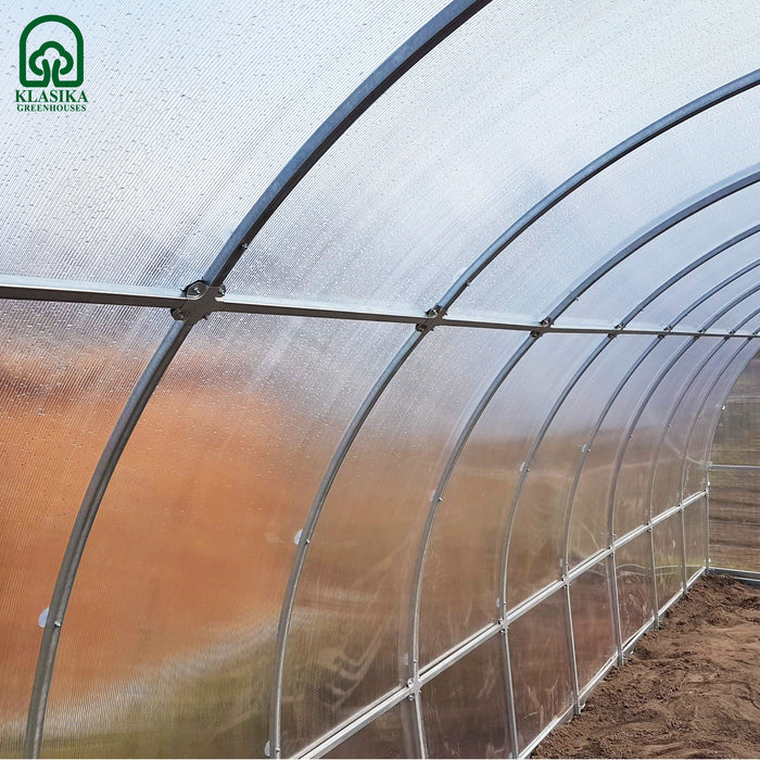 Serre da giardino robuste KLASIKA TUBE 3 x 4 m (12 m²), 6 mm con rivestimento in policarbonato