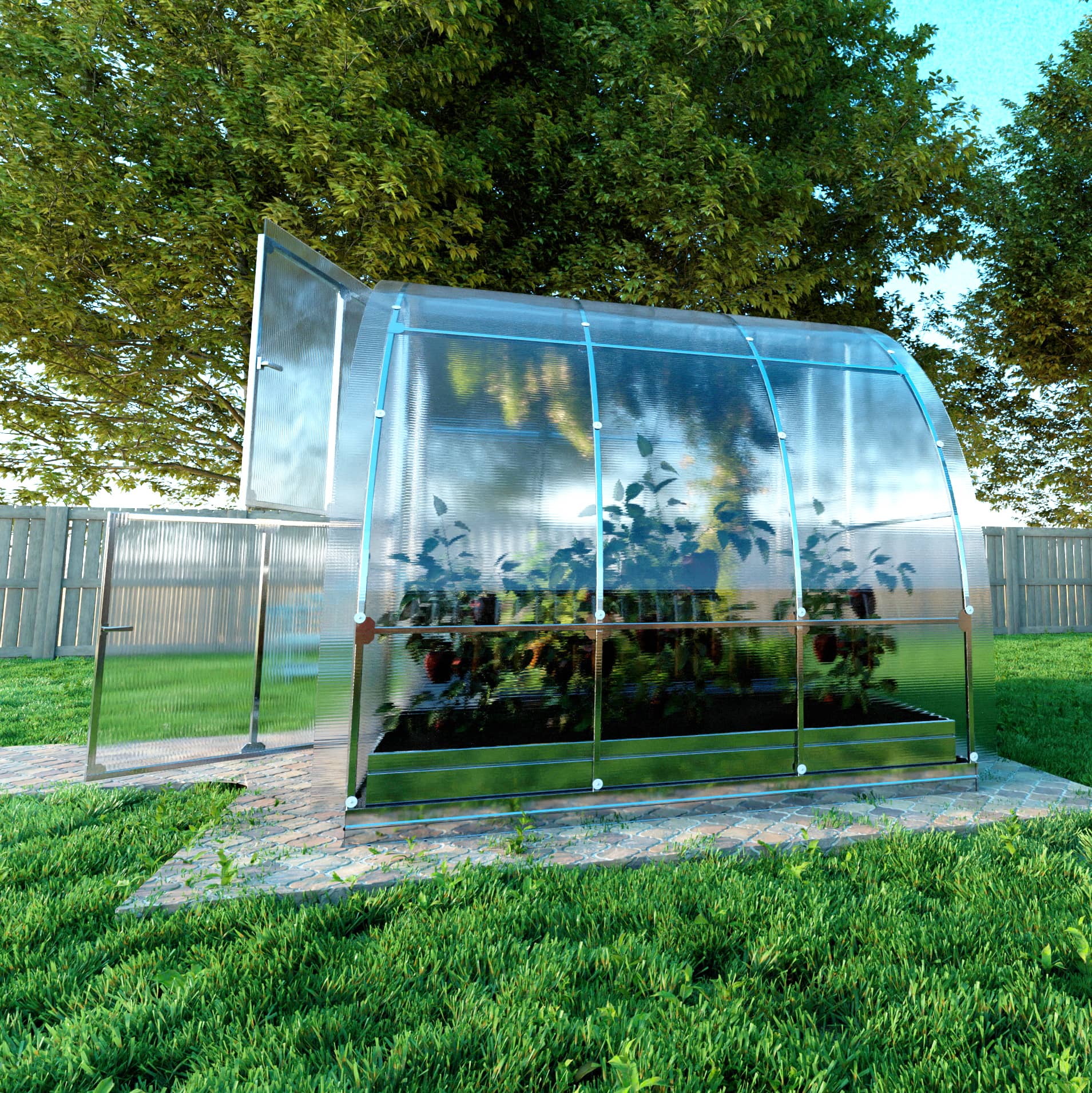 Serre da giardino robuste KLASIKA TUBE 3 x 2 m (6 m²), 4 mm con rivestimento in policarbonato