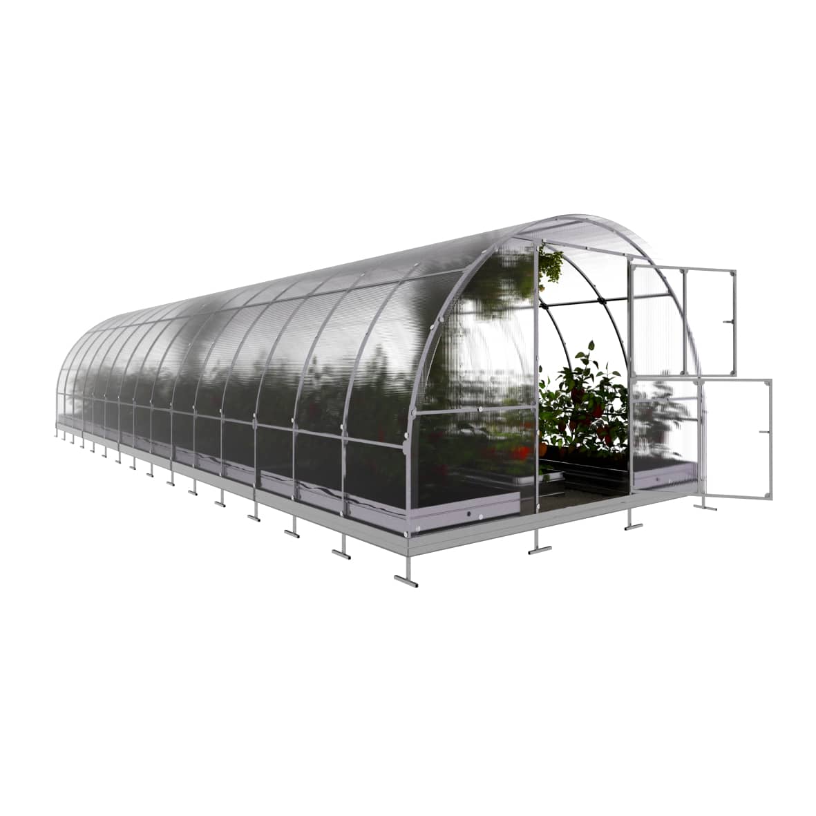 Serre da giardino robuste KLASIKA TUBE 3 x 10 m (30 m²), 4 mm con rivestimento in policarbonato