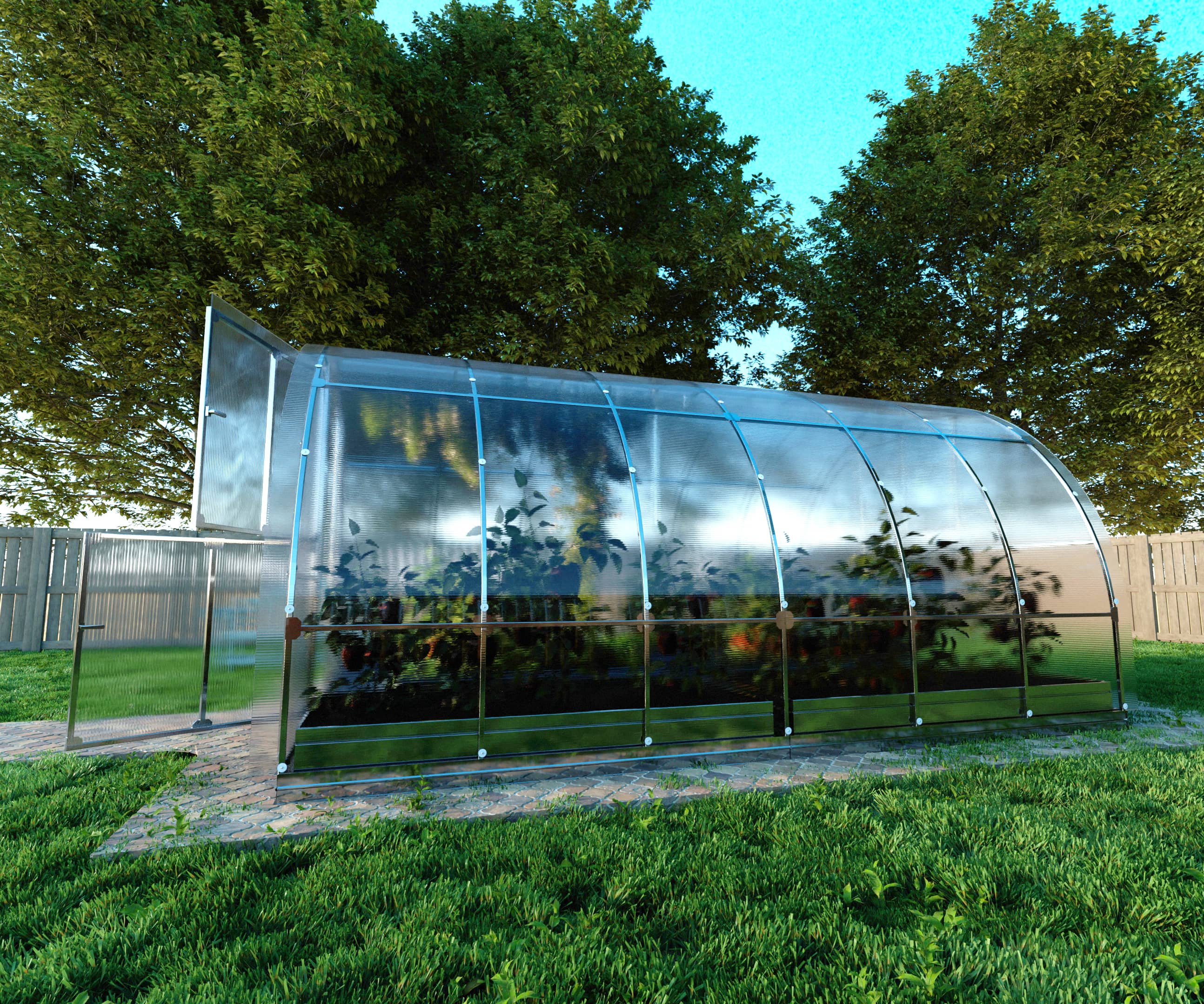 Serre da giardino robuste KLASIKA TUBE 3 x 4 m (12 m²), 6 mm con rivestimento in policarbonato