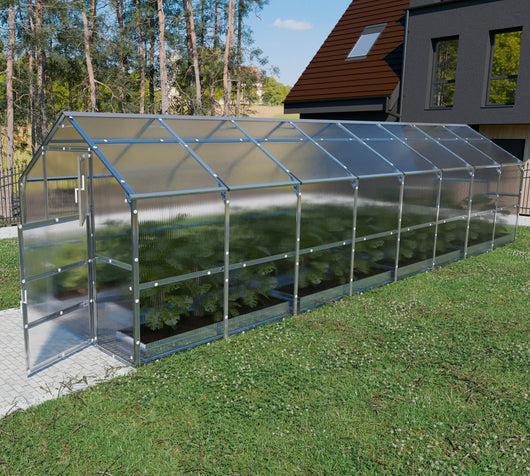 Serre da giardino robuste KLASIKA BERNARD 2,35 x 8 m (18,8 m²), 6 mm con rivestimento in policarbonato