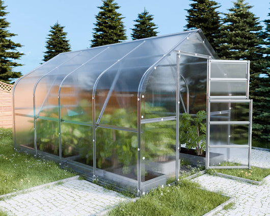 Serre da giardino robuste KLASIKA*DROP 10m2, 2,5m x 4m, 4 mm con rivestimento in policarbonato