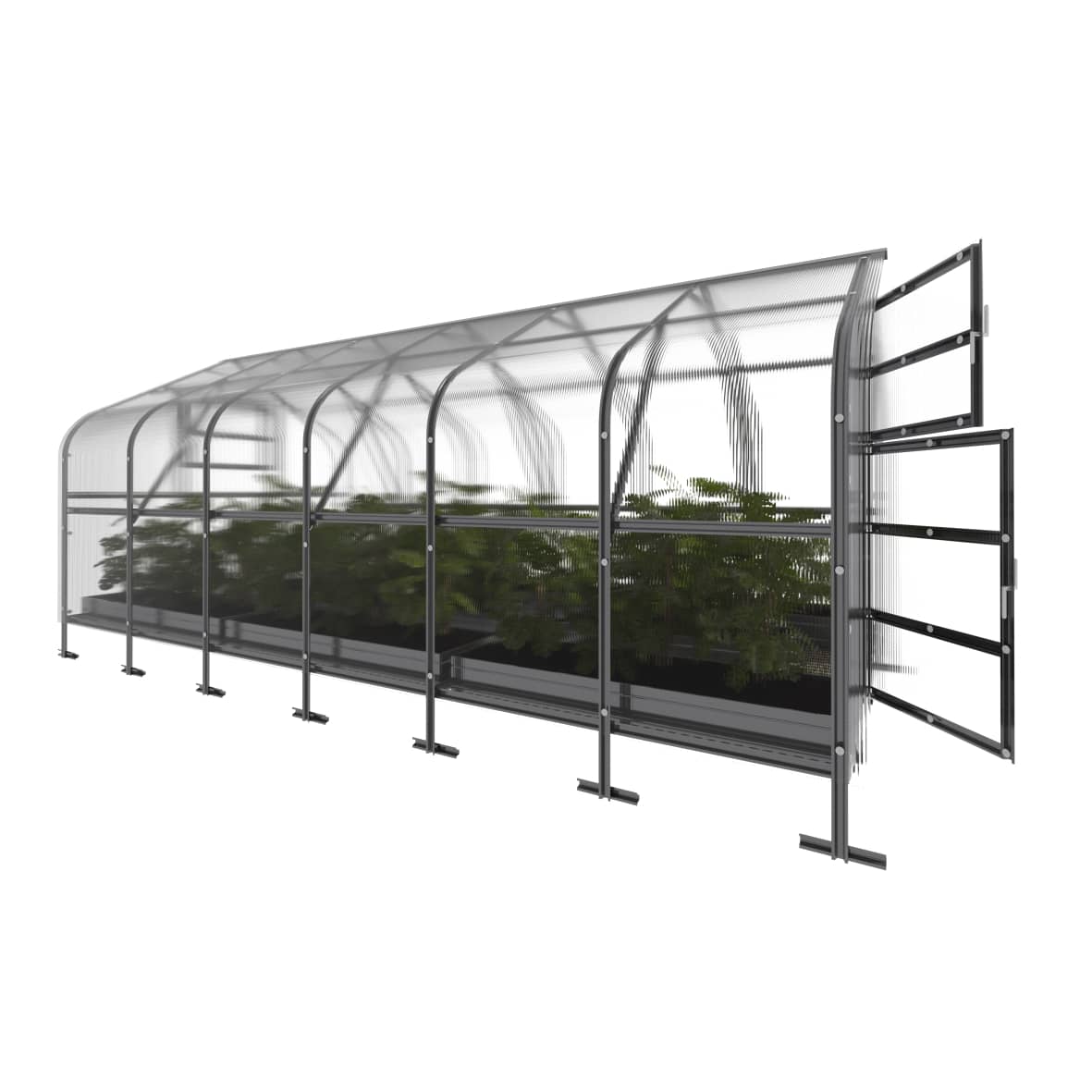 Serre da giardino robuste KLASIKA*DROP 15m2, 2,5m x 6m, 6 mm con rivestimento in policarbonato