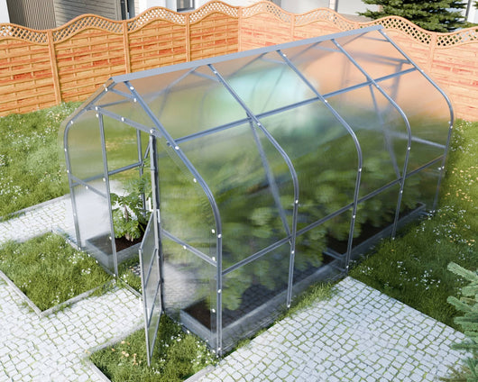 Serre da giardino robuste KLASIKA*DROP 10m2, 2,5m x 4m, 4 mm con rivestimento in policarbonato