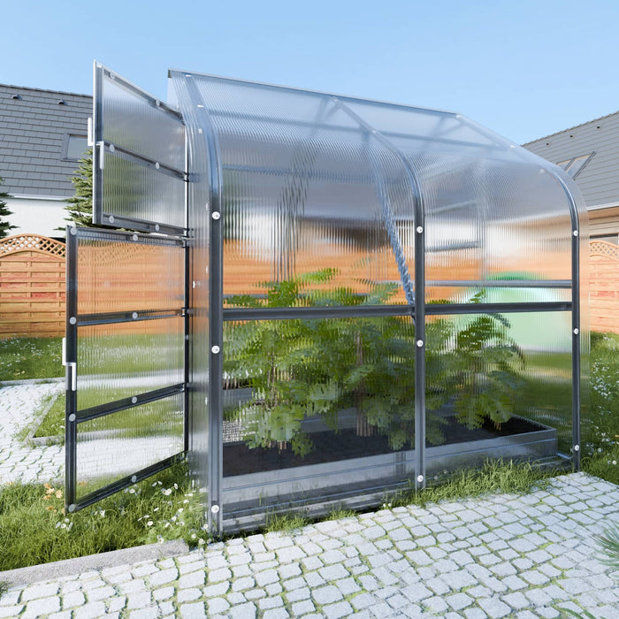Serre da giardino robuste KLASIKA*DROP 5m2, 2,5m x 2m, 6 mm con rivestimento in policarbonato