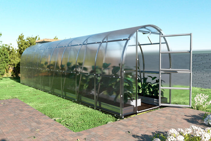 Serre da giardino robuste KLASIKA SLIM 2 x 8 m (16 m²) , 6 mm con rivestimento in policarbonato