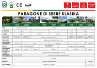 Serre da giardino robuste KLASIKA BERNARD 2,35 x 6 m (14,1 m²), 6 mm con rivestimento in policarbonato