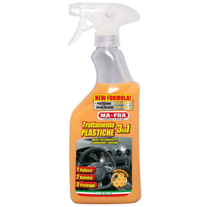 Trattamento 3in1 plastiche 500 ml pulizia ravvivo e protezione per auto
