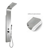 Colonna doccia 3 funzioni acciaio inox 2 bocchette idro lombari l20xp44xh140 001b *** finitura- cromo lucido, confezi...