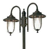 Palo porto da giardino alluminio ruggine 2 diffusori telescopico altezza 220