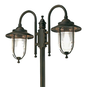 Palo porto da giardino alluminio ruggine 2 diffusori telescopico altezza 220