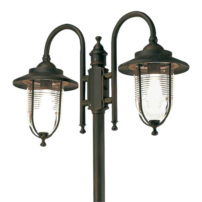 Palo porto da giardino alluminio ruggine 2 diffusori telescopico altezza 220