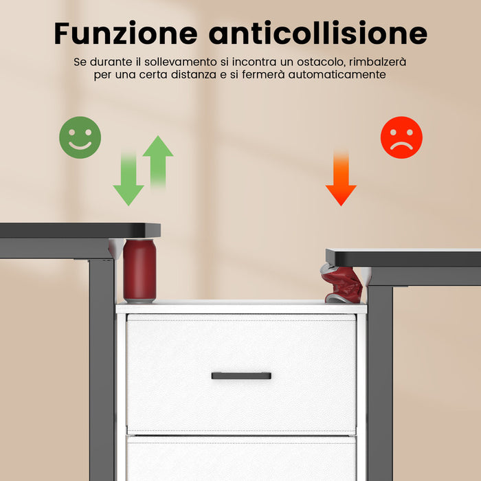 Scrivania elettrica Regolabile in Altezza 120x60x70-116cm, Scrivanie scrivimpiedi con Pannello Intelligente a 3 Memorie, funzione silenziosa
