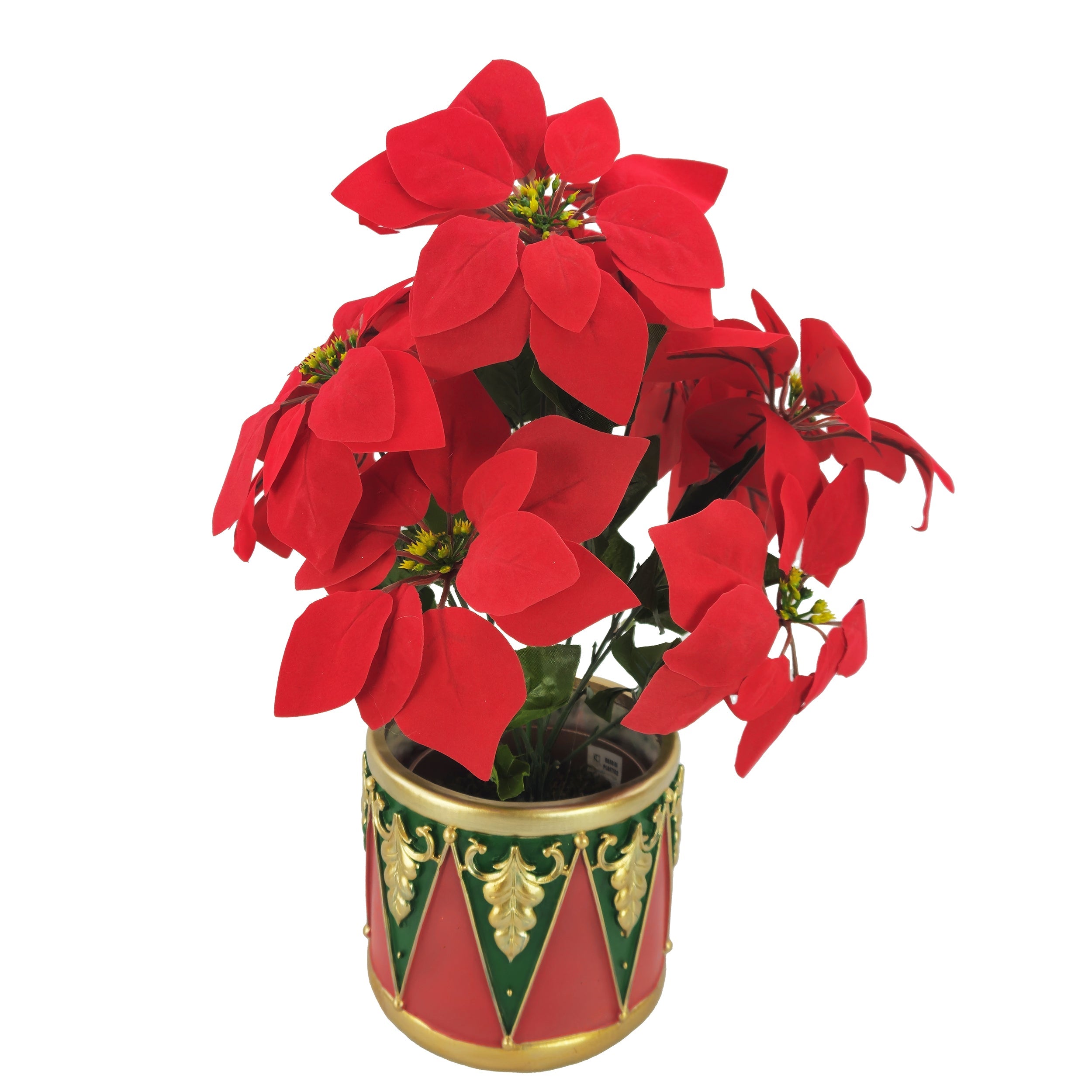 Vaso in ceramica Natalizio per interno a forma di tamburo