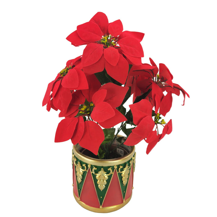 Vaso in ceramica Natalizio per interno a forma di tamburo