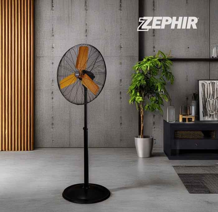 Ventilatore Industriale a piantana Zephir ZDM75P alta velocità diametro 75cm Nero