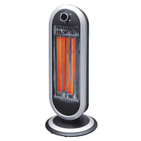 Stufa al Carbonio 900w Due potenze 450/900w Oscillante Sensore Antiribaltamento Corpo Antiscottatura Maniglia Trasporto