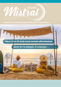 CFG Ventilatore a piantana EV121 mistral solare DC e Pannello Solare 3 velocità oscillazione inclinazione silensioso con telecomando batteria ioni di litio 18Ah USB C