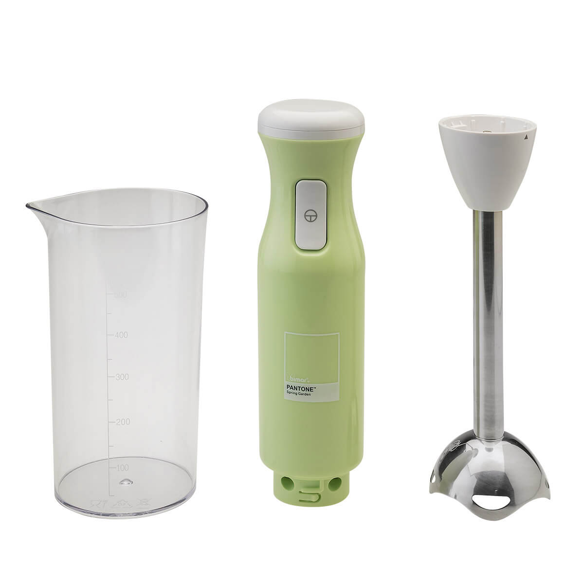 Bimar Frullatore Immersione Pantone PMS250 Lama Acciaio Velocità Regolabile Design Ergonomico