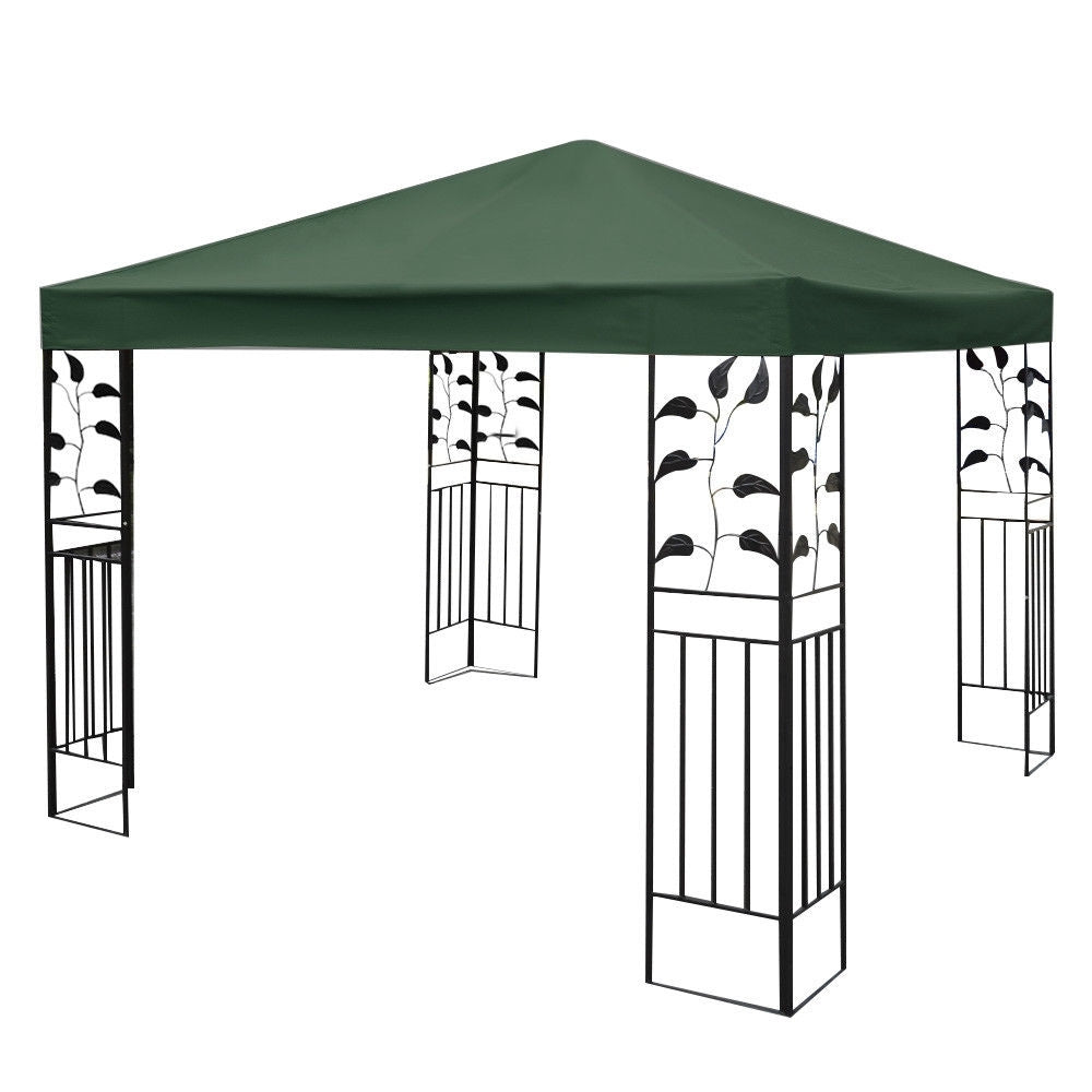 Telo Tetto ricambio per gazebo da sole 3x3m, Tessuto copertura superiore per gazebo Verde-Gazebo