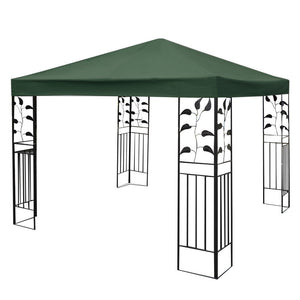 Telo Tetto ricambio per gazebo da sole 3x3m, Tessuto copertura superiore per gazebo Verde-Gazebo