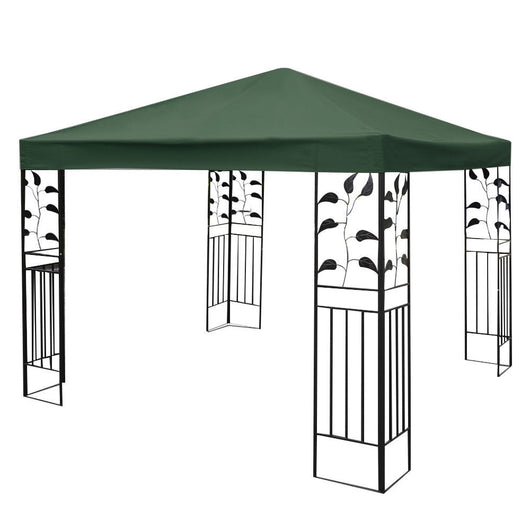 Telo Tetto ricambio per gazebo da sole 3x3m, Tessuto copertura superiore per gazebo Verde-Gazebo