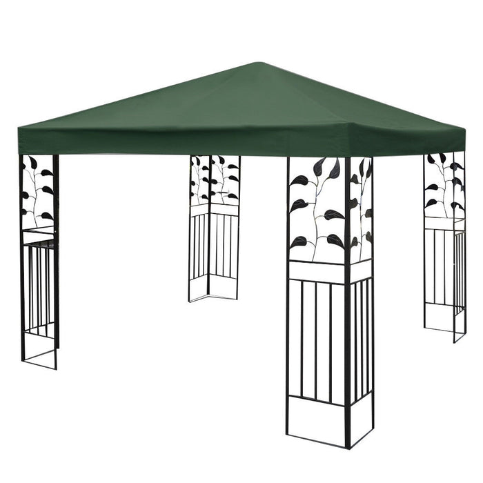 Telo Tetto ricambio per gazebo da sole 3x3m, Tessuto copertura superiore per gazebo Verde-Gazebo